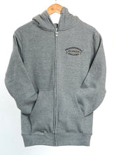 Load image into Gallery viewer, Transparent Clinch Gallery Grey Zip-Up Hoodie - Transparent Clinch Gallery

