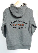 Load image into Gallery viewer, Transparent Clinch Gallery Grey Zip-Up Hoodie - Transparent Clinch Gallery

