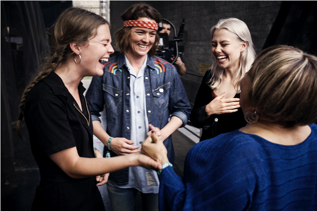 Maggie Rogers, Brandi Carlile, Phoebe Bridgers, and Mavis Staples (Newport Folk Festival, 2018)