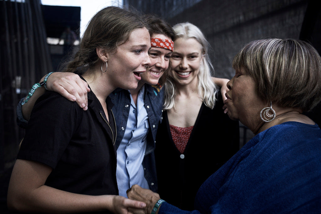 Maggie Rogers, Brandi Carlile, Phoebe Bridgers, and Mavis Staples (Newport Folk Festival, 2018)