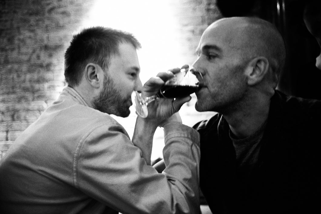 Thom Yorke and Michael Stipe (Dublin, 2000)